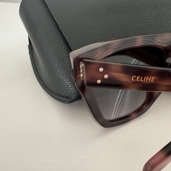 Celine Tortoiseshell Shield Sunglasses - Picture 5 of 10